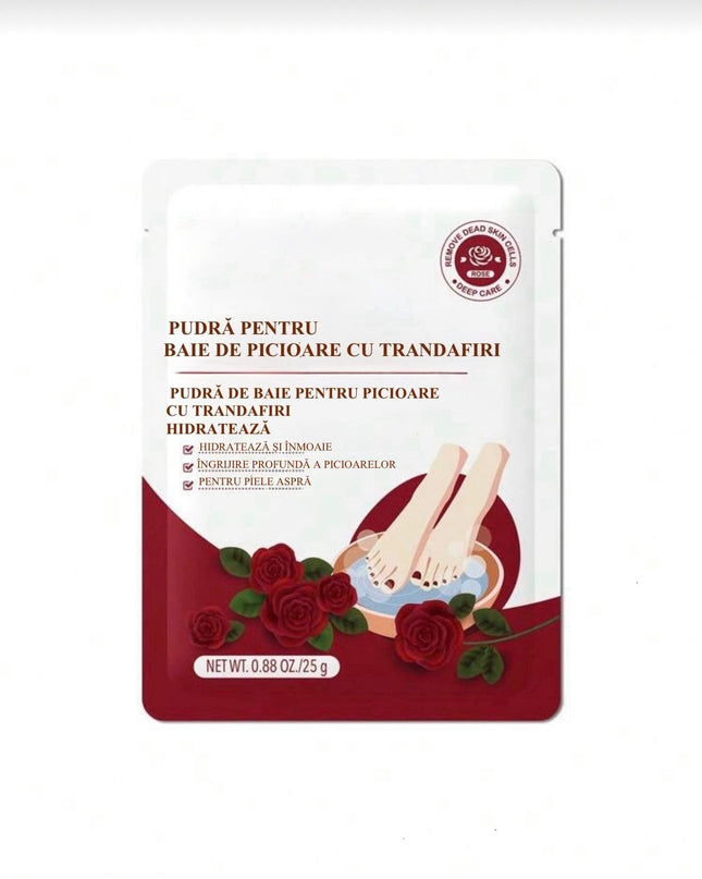 Pudră pentru baie de picioare cu trandafiri