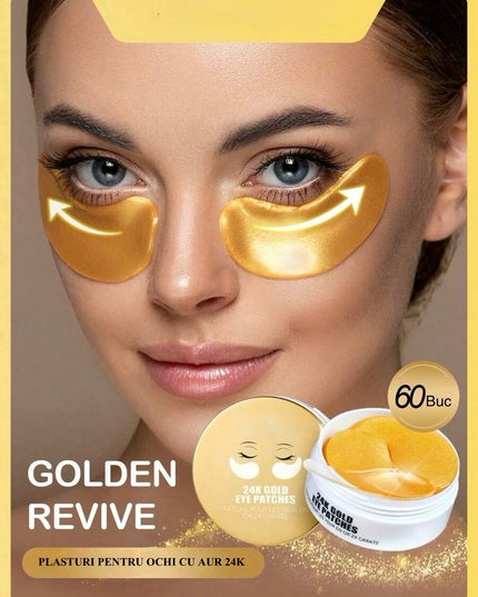 Plasturi Anti-Cearcane si Riduri Cu AUR 24K Colagen si Acid Hialuronic