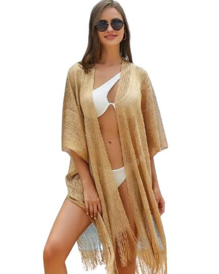 Kimono de plaja auriu