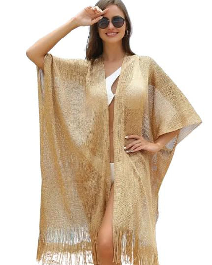 Kimono de plaja auriu