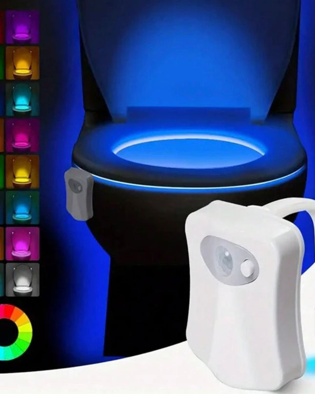 Lumina LED pentru Toaleta Cu Senzor Miscare, Rezistenta la apa, 8 Culori