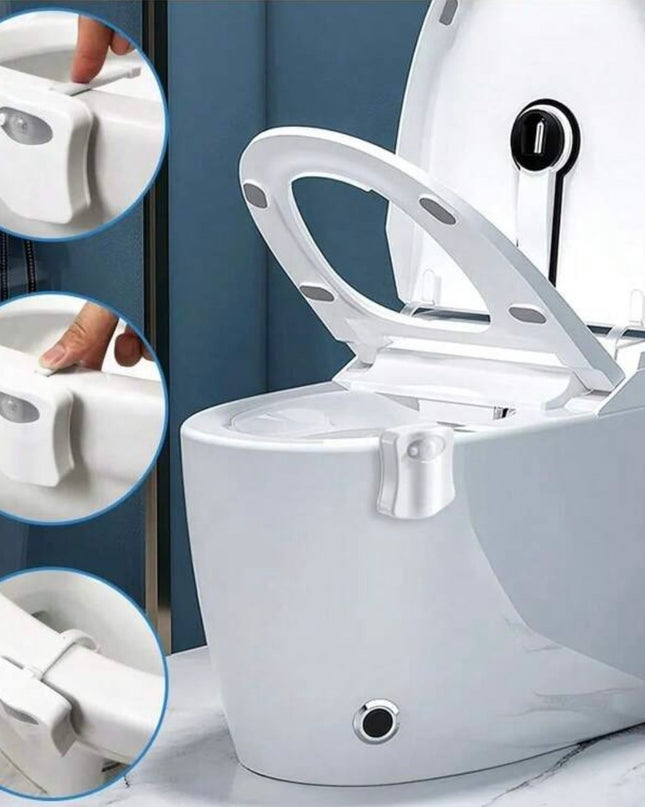 Lumina LED pentru Toaleta Cu Senzor Miscare, Rezistenta la apa, 8 Culori