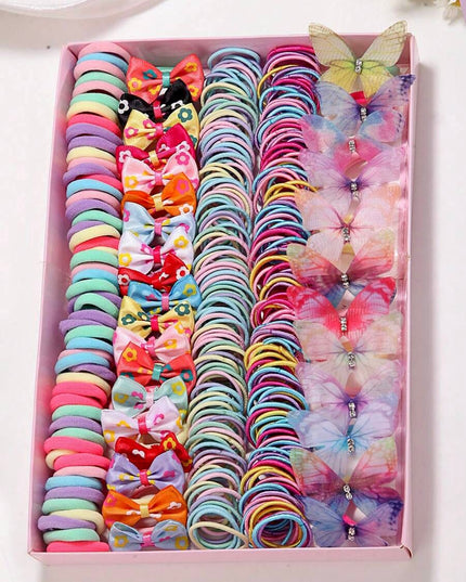 Set de 266 bucăți de legături de păr multicolore