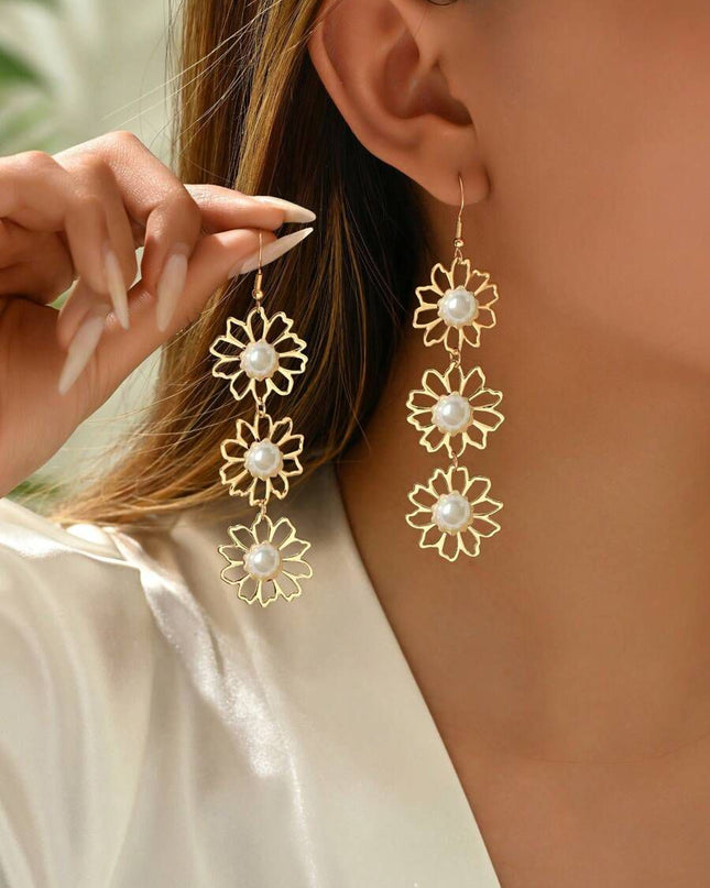 Cercei Aurii Cu Perle